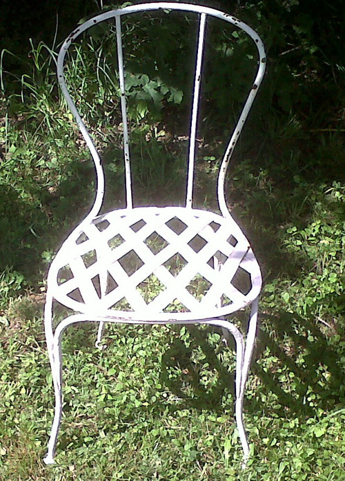 antique french garden chair